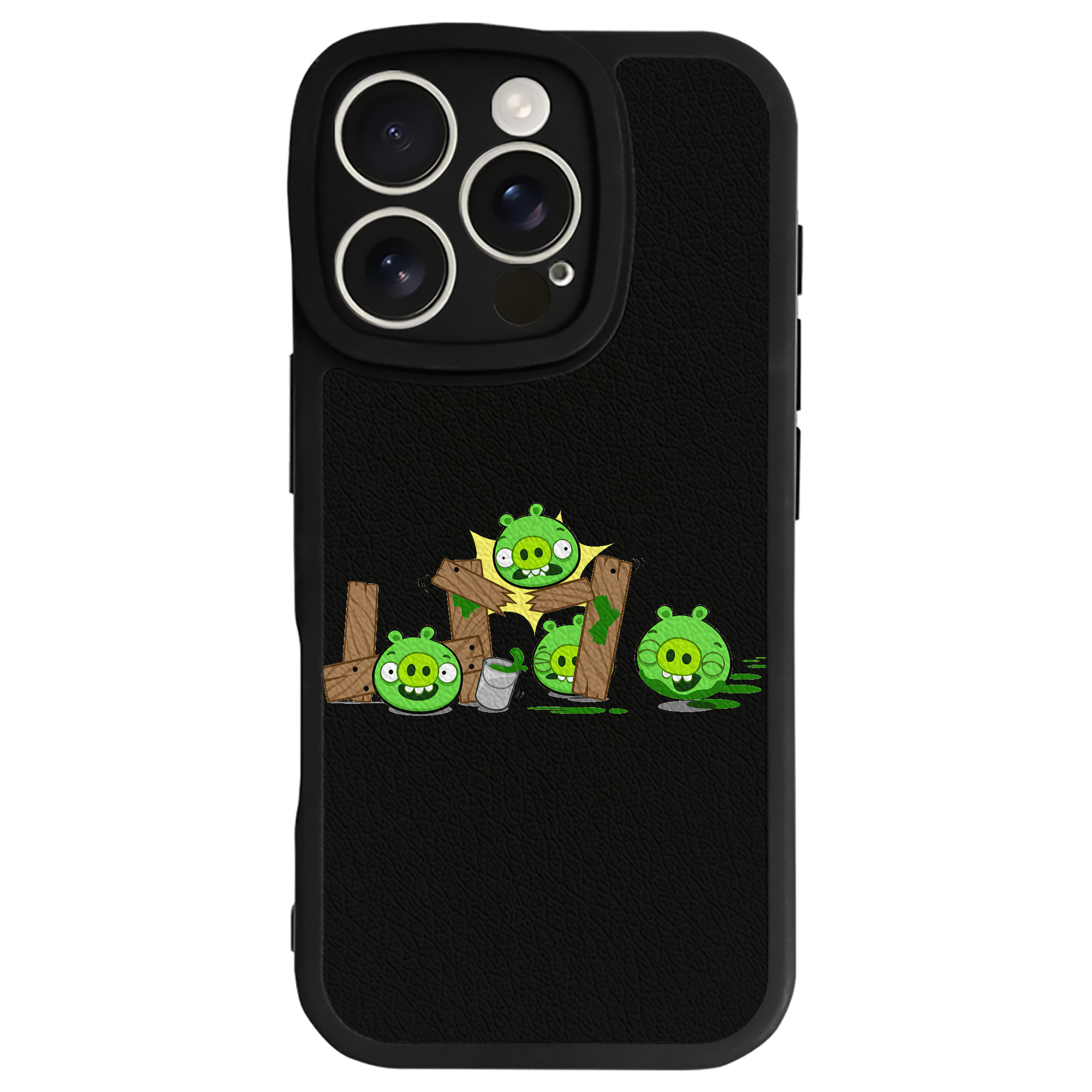 （画像用） Angry Birds アングリーバード 【iPhone 16シリーズ対応】シリコンスマホケース（レザー調） 材質：シリコン